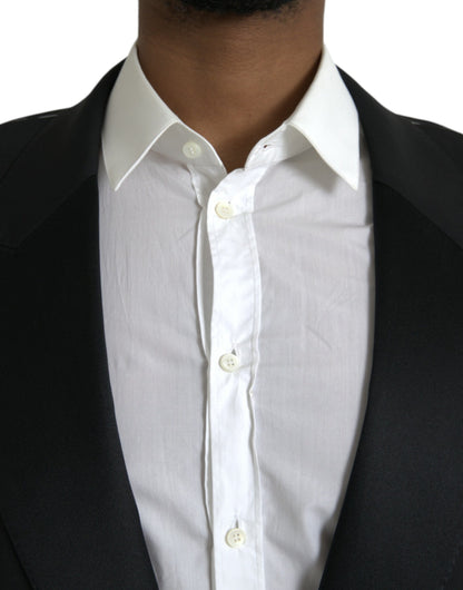 Dolce &amp; Gabbana Schwarzer SICILIA Einreihiger Mantelblazer