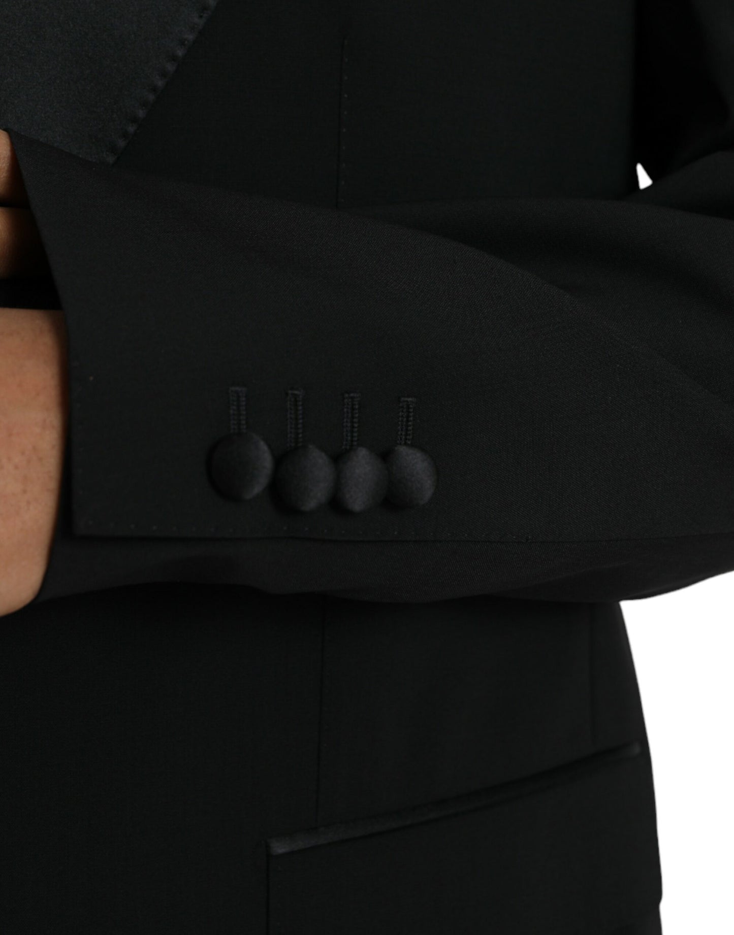 Dolce &amp; Gabbana Schwarzer SICILIA Einreihiger Mantelblazer