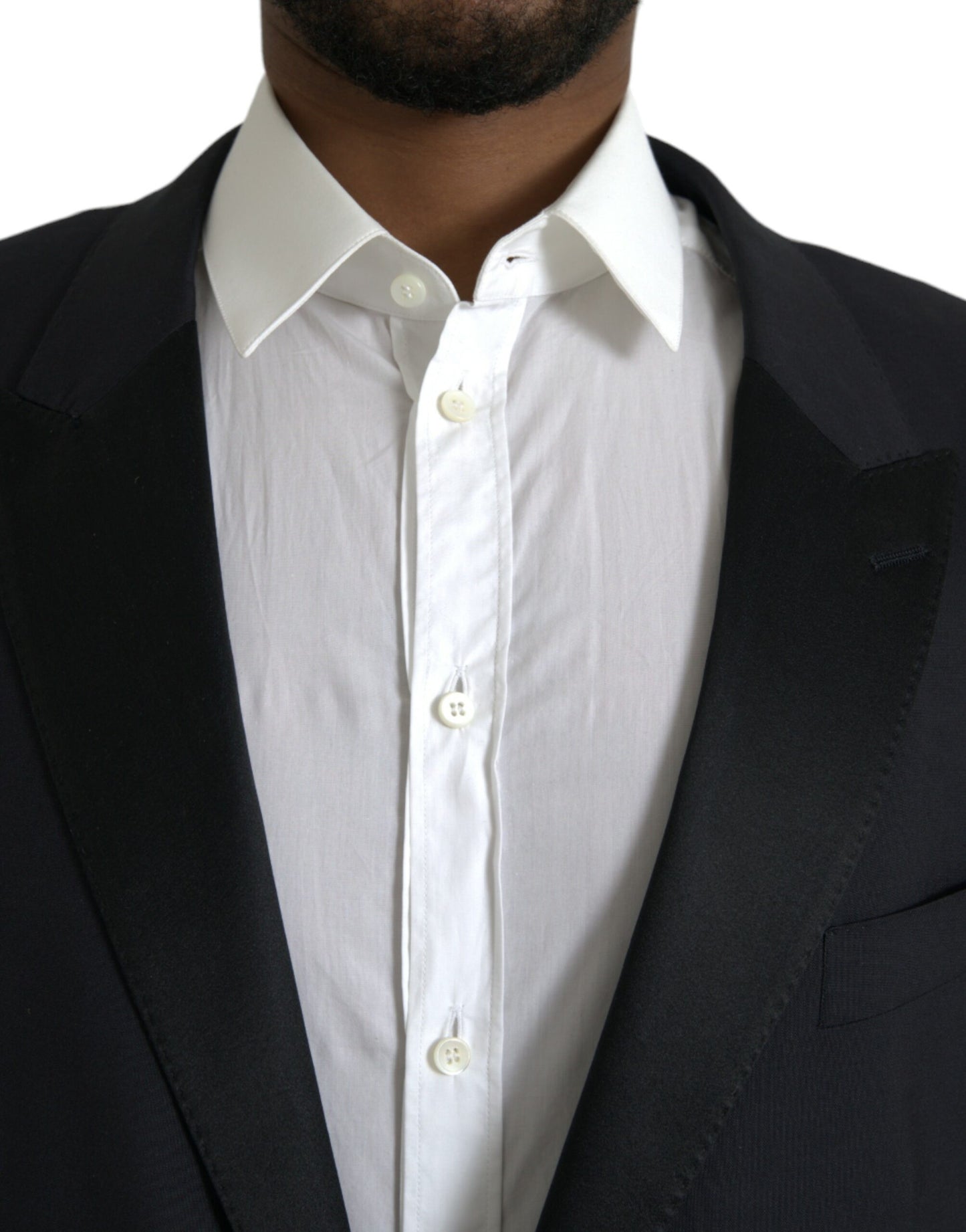 Dolce &amp; Gabbana Blauer MARTINI Einreihiger Mantelblazer