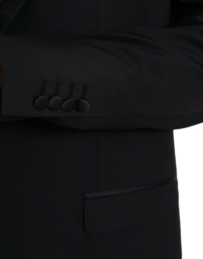 Dolce &amp; Gabbana Blauer MARTINI Einreihiger Mantelblazer