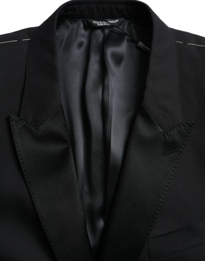 Dolce &amp; Gabbana Blauer MARTINI Einreihiger Mantelblazer