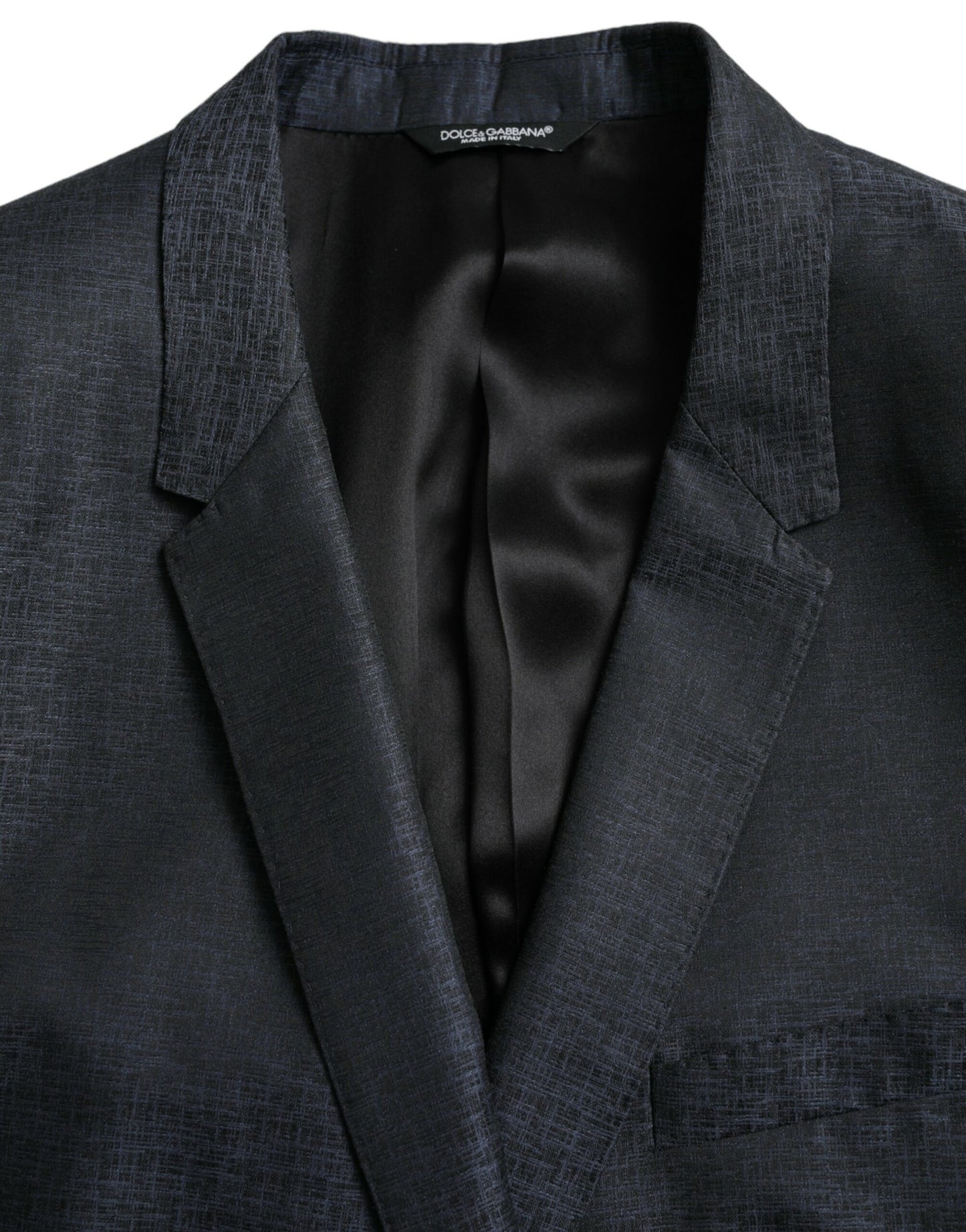 Dolce &amp; Gabbana Blauer Woll-Blazer in GOLD mit einreihigem Mantel