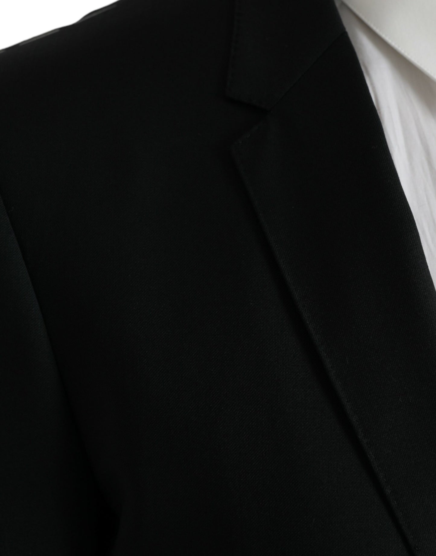 Dolce &amp; Gabbana – Einreihiger MARTINI-Blazer aus schwarzer Wolle