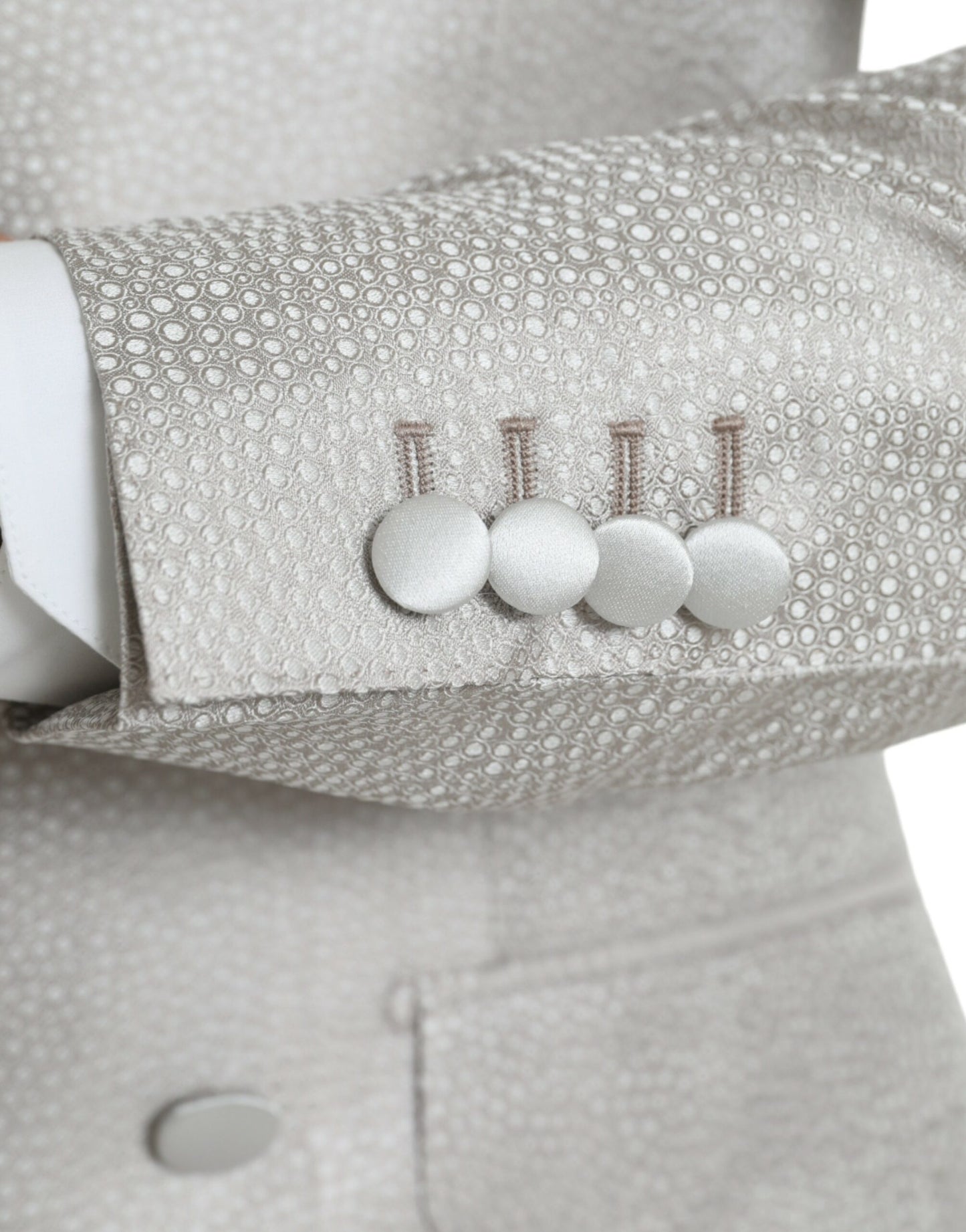 Dolce &amp; Gabbana – Zweireihiger MARTINI-Mantelblazer in Off-White