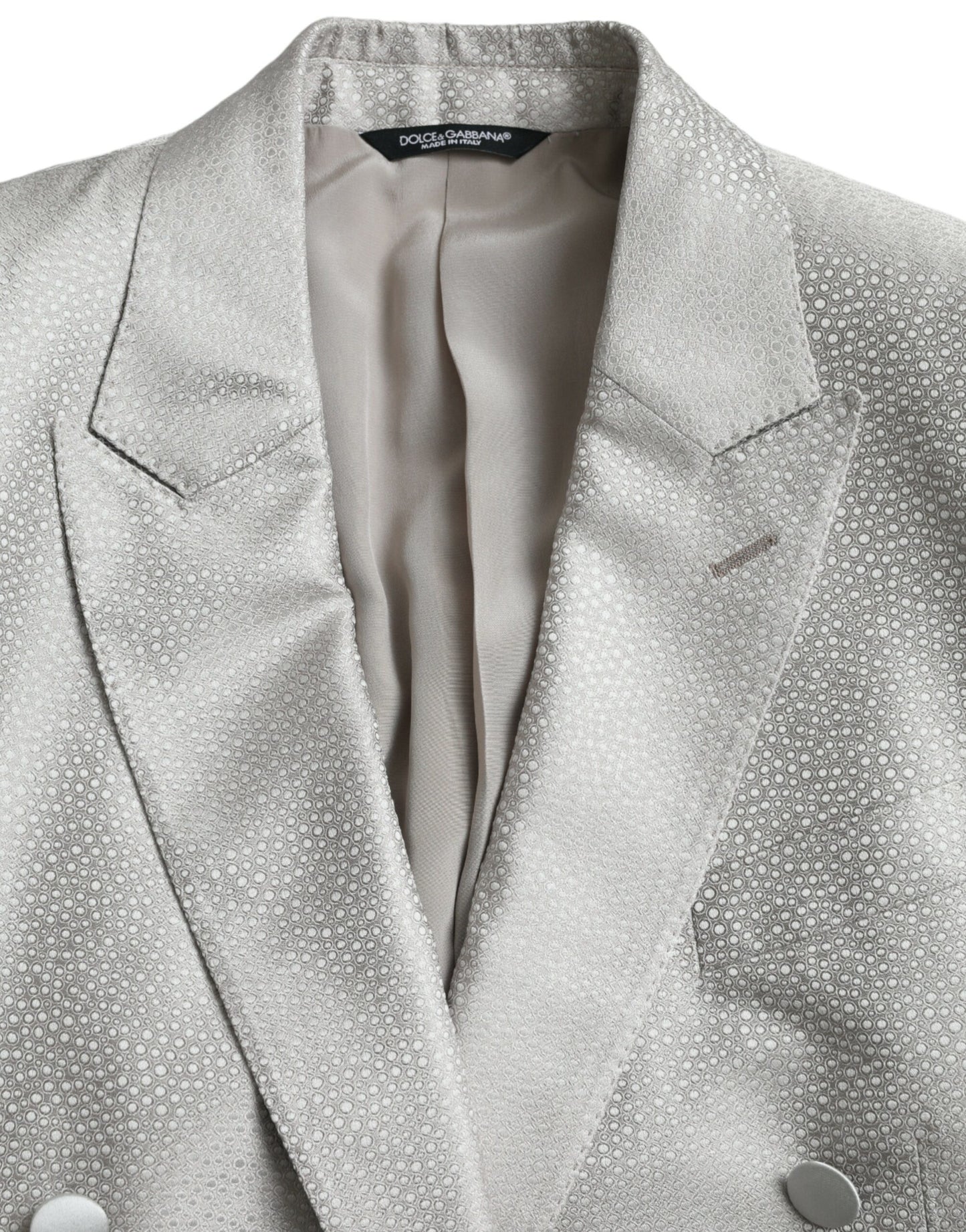 Dolce &amp; Gabbana – Zweireihiger MARTINI-Mantelblazer in Off-White