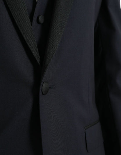 Dolce &amp; Gabbana – Dunkelblauer MARTINI-Anzug aus Wolle, dreiteilig