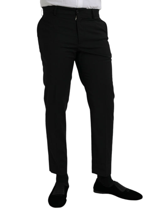 Dolce &amp; Gabbana – Schwarze SlimFit-Anzughose aus Wolle