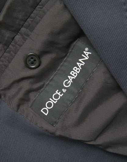 Dolce &amp; Gabbana Dunkelblauer einreihiger Blazer aus Baumwolle
