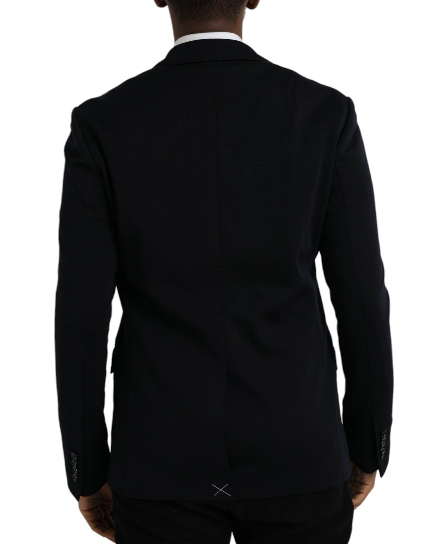 Dolce &amp; Gabbana – Einreihiger Blazer aus schwarzer Wolle