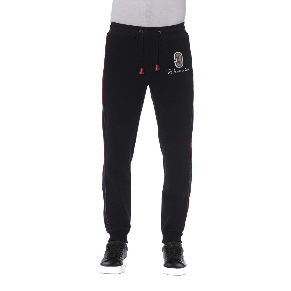 Trussardi Schwarze Herren-Sporthose aus Baumwolle