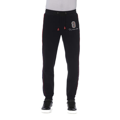 Trussardi Schwarze Herren-Sporthose aus Baumwolle