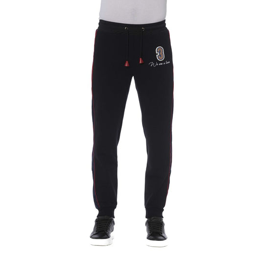 Trussardi Schwarze Herren-Sporthose aus Baumwolle