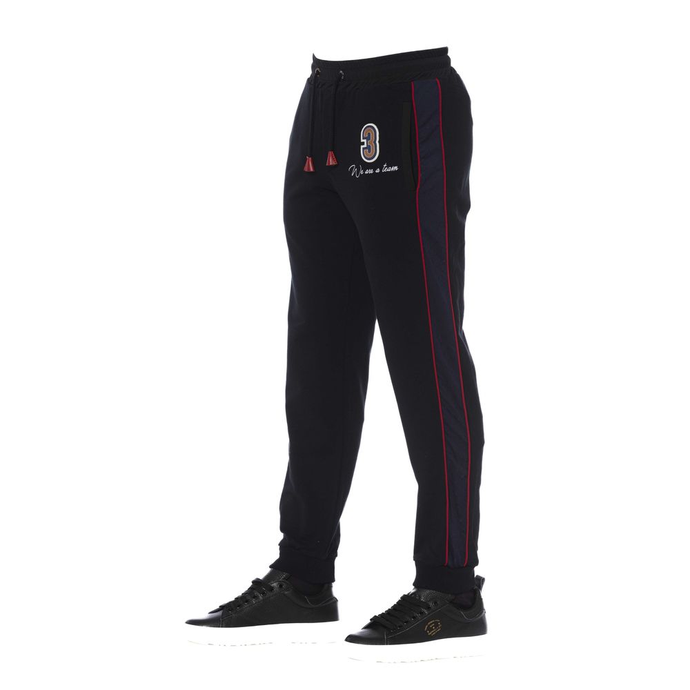 Trussardi Schwarze Herren-Sporthose aus Baumwolle