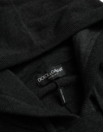 Dolce &amp; Gabbana Dunkelgrauer Kaschmir-Kapuzenpullover