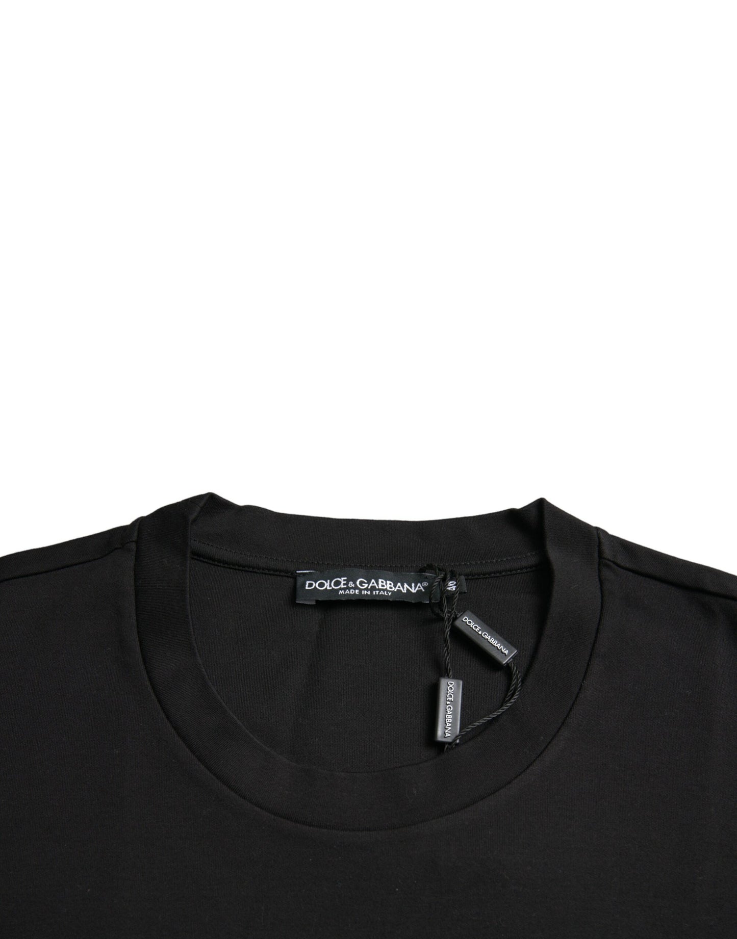 Dolce &amp; Gabbana – Schwarzes T-Shirt mit Rundhalsausschnitt „With Love Always“