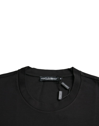 Dolce &amp; Gabbana – Schwarzes T-Shirt mit Rundhalsausschnitt „With Love Always“