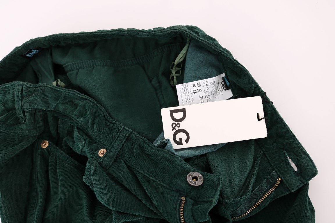 Dolce &amp; Gabbana Grüne Cordjeans aus Baumwolle