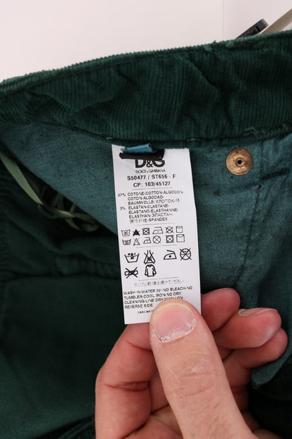 Dolce &amp; Gabbana Grüne Cordjeans aus Baumwolle