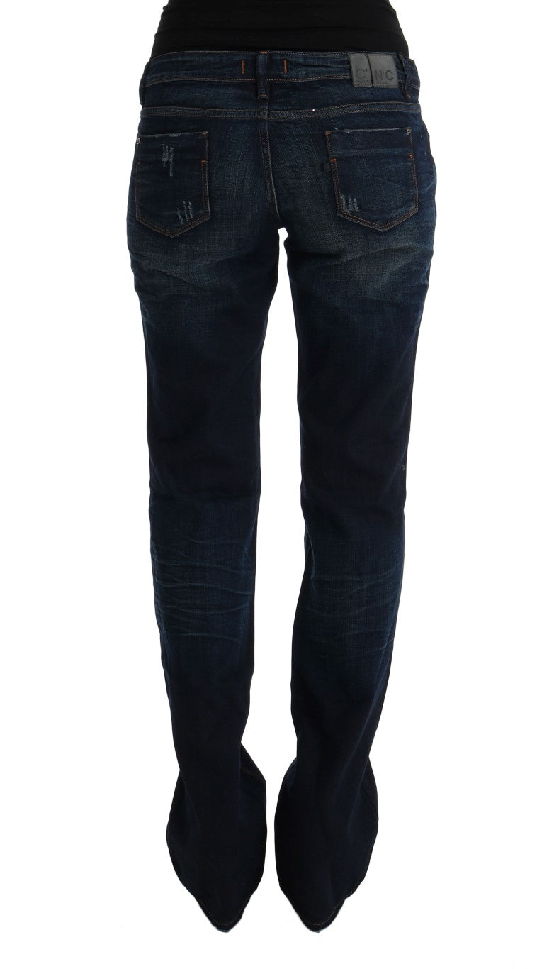 Costume National Jeans aus Baumwolle in normaler Passform, Blau