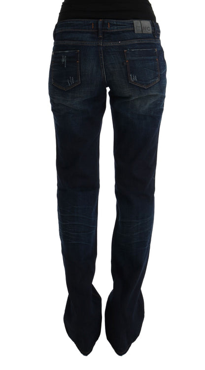 Costume National Jeans aus Baumwolle in normaler Passform, Blau