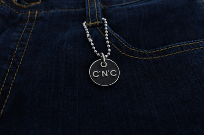 Costume National – Bootcut-Schlagjeans aus blauer Baumwolle