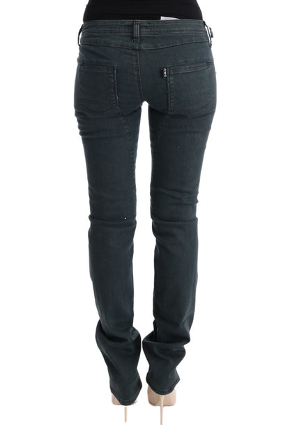 Costume National – Graue Superslim-Jeans aus Baumwolle