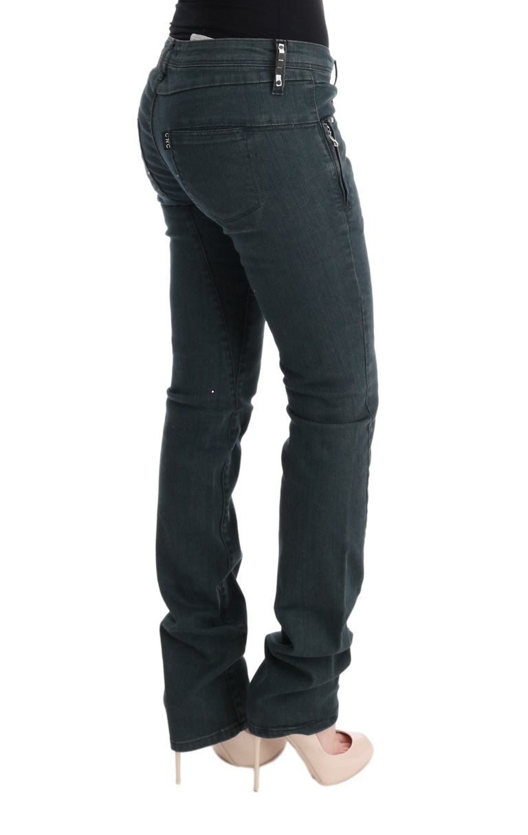 Costume National – Graue Superslim-Jeans aus Baumwolle