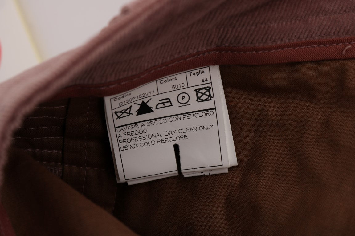 Ermanno Scervino Rosa Samt-Freizeithose mit kurzem Schnitt