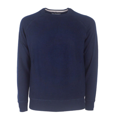 Emilio Romanelli Blauer Kaschmir-Herrenpullover