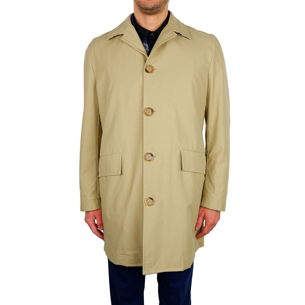 Aquascutum Beige Herren Trenchcoat aus Baumwolle