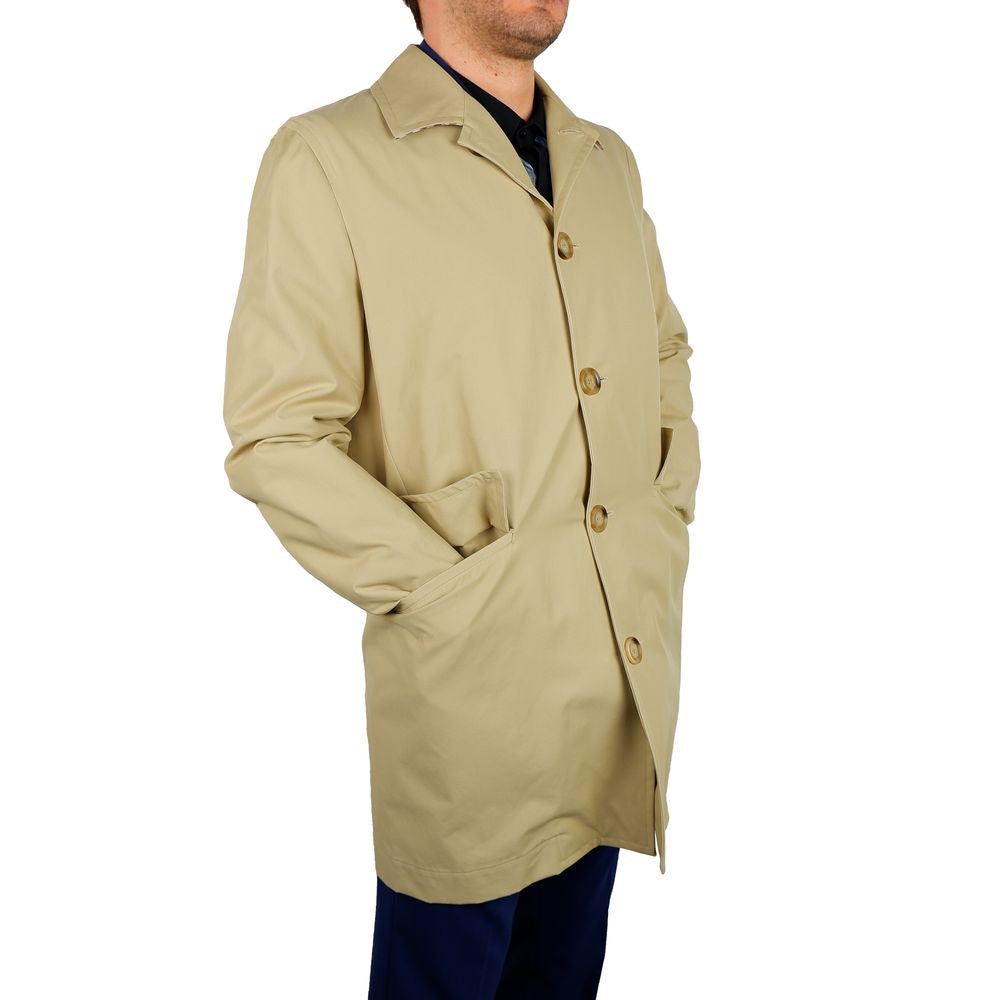 Aquascutum Beige Herren Trenchcoat aus Baumwolle