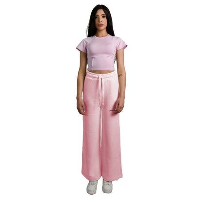 Hinnominate Pink Cotton Women Palazzo Pants