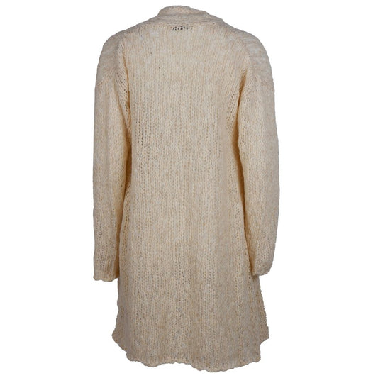 Alpha Studio Beiges Damenkleid aus Alpakawolle