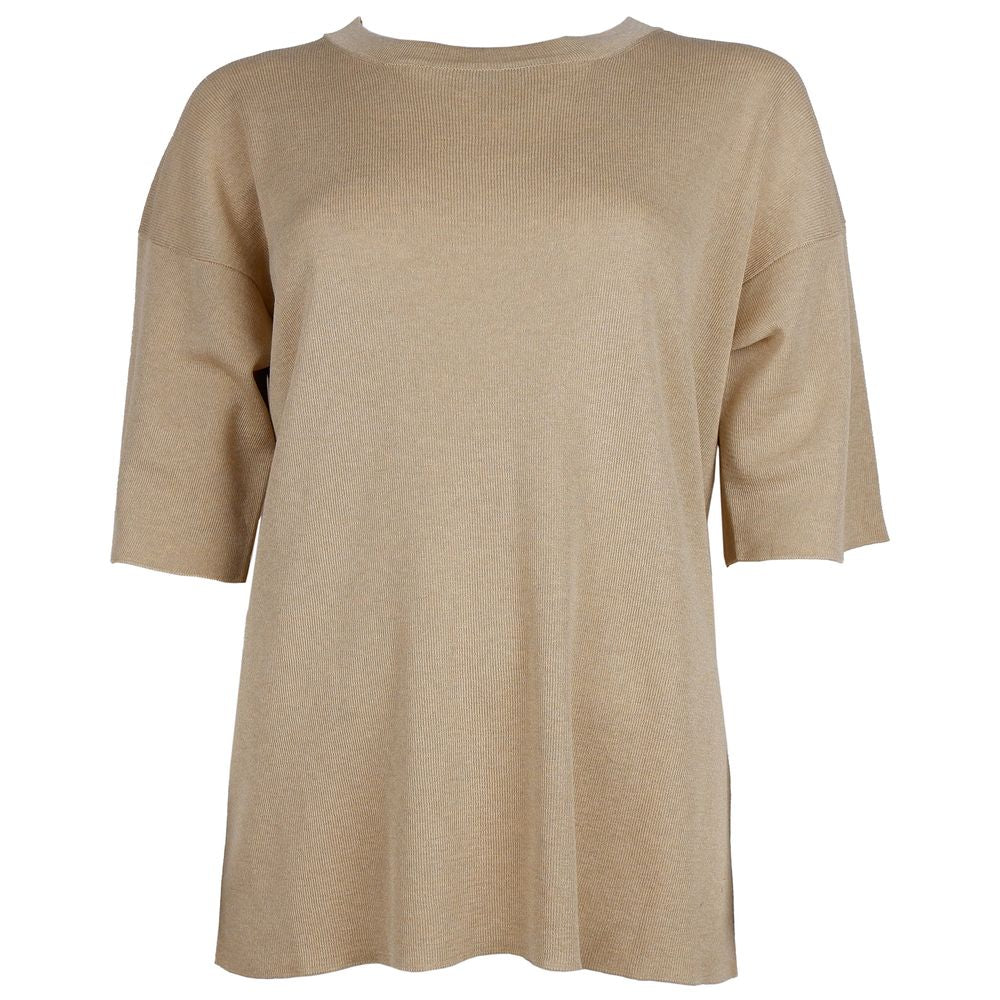 Alpha Studio – Beigefarbener Viskosepullover