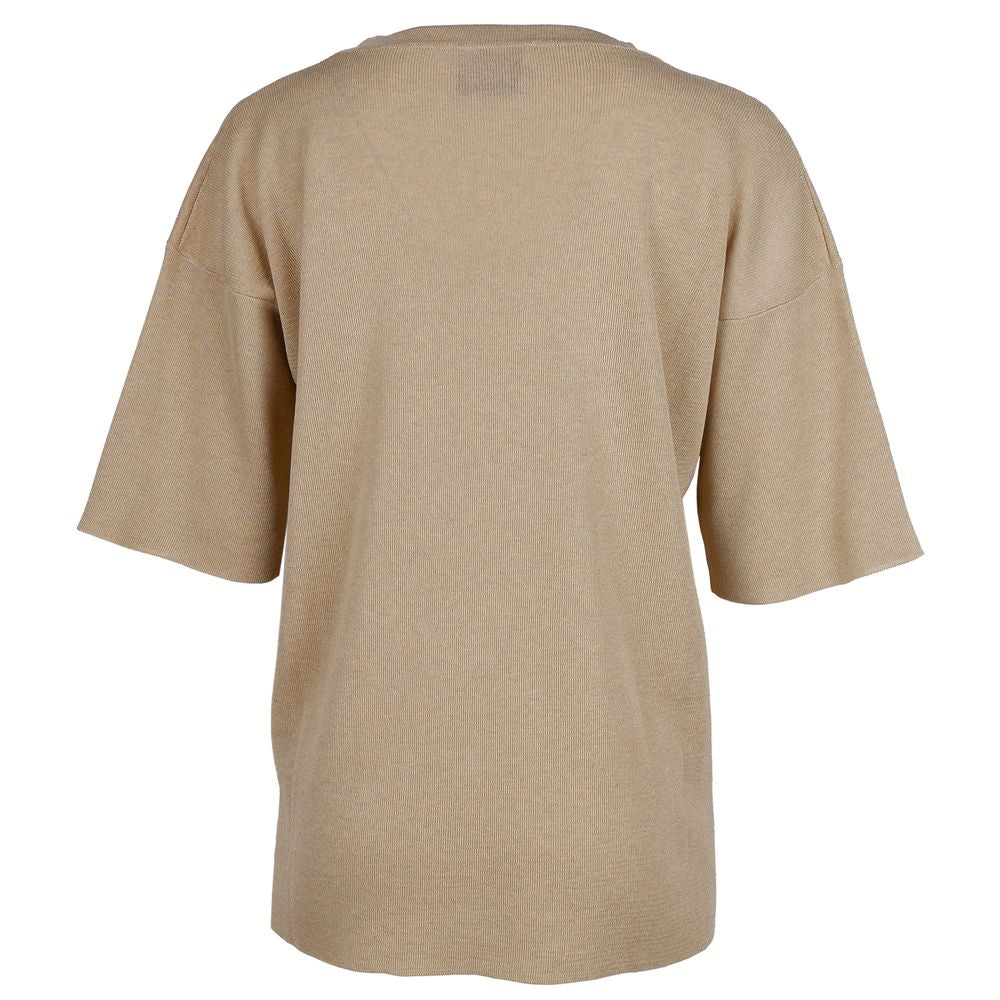 Alpha Studio – Beigefarbener Viskosepullover