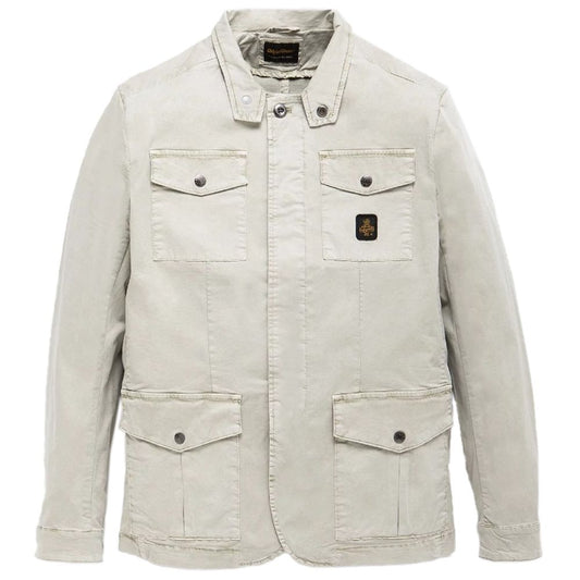 Refrigiwear Beige Cotton Men Jacket