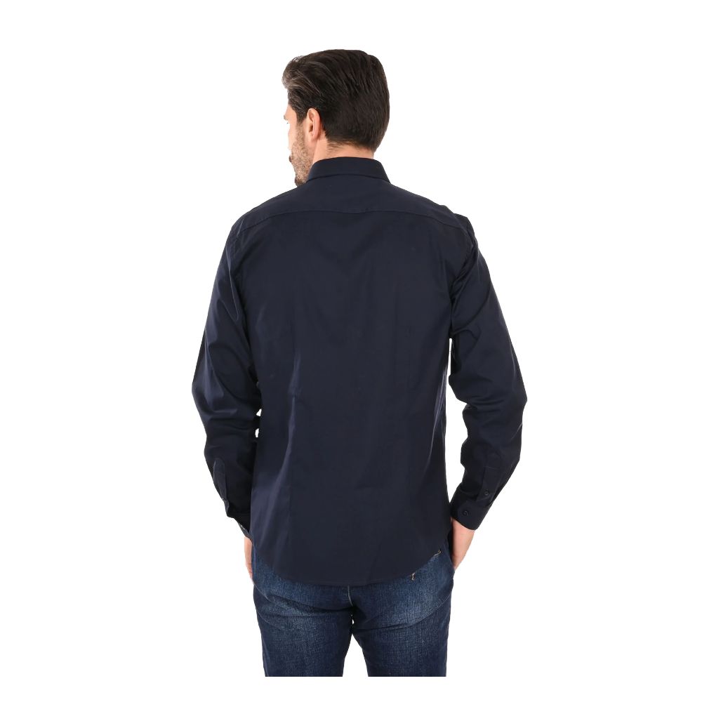 Ballantyne Herrenhemd aus blauer Baumwolle