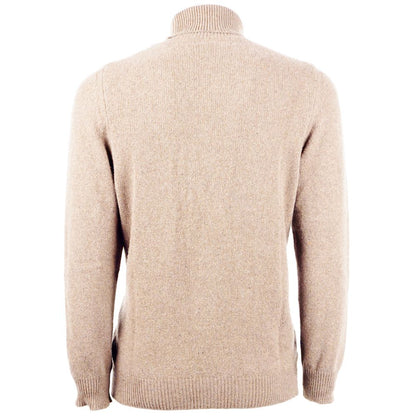 Emilio Romanelli Beige Kaschmir-Herrenpullover