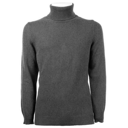 Emilio Romanelli Grauer Rollkragenpullover aus Kaschmir für Herren