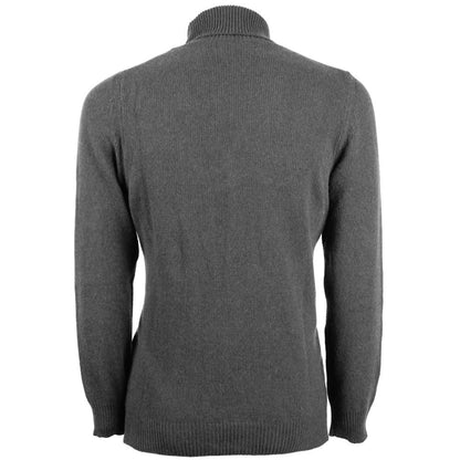 Emilio Romanelli Grauer Rollkragenpullover aus Kaschmir für Herren