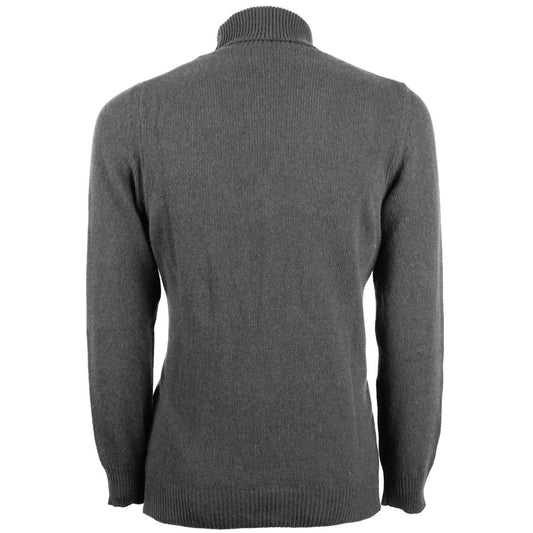 Emilio Romanelli Grauer Rollkragenpullover aus Kaschmir für Herren