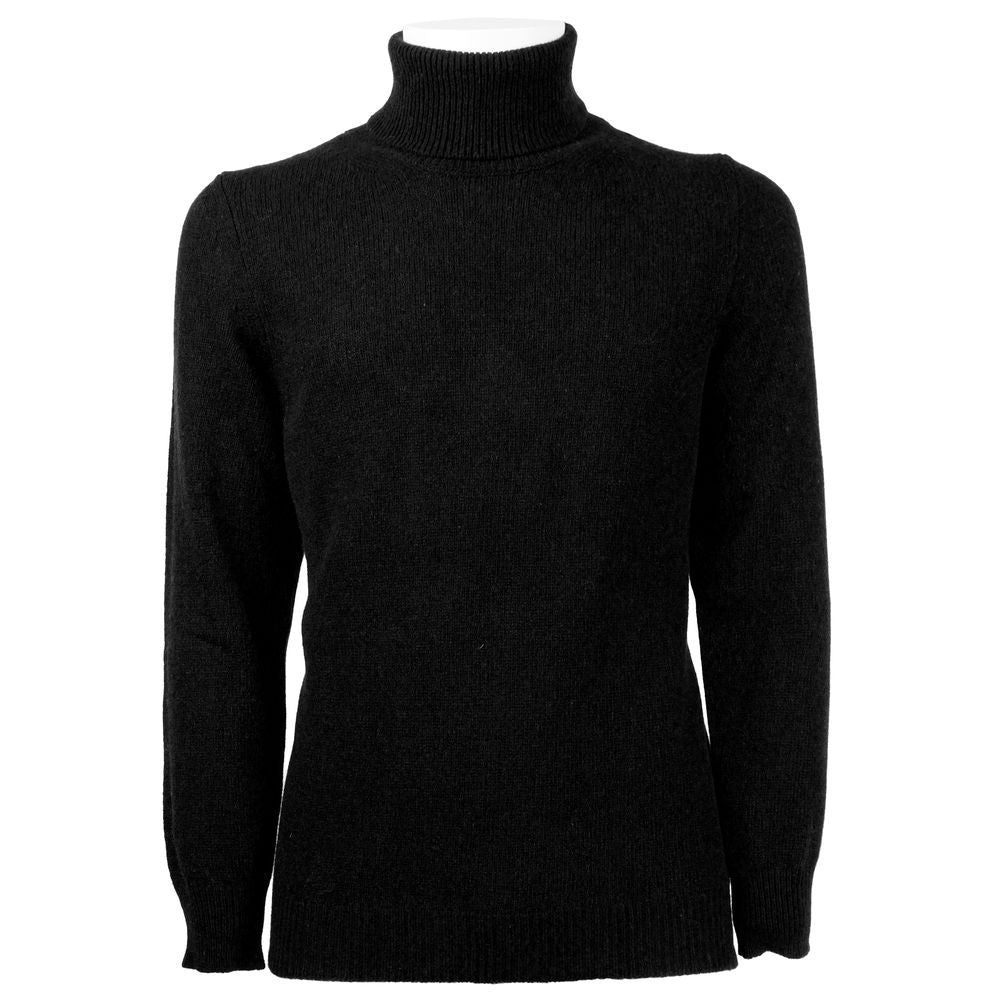 Emilio Romanelli Schwarzer Kaschmirpullover für Herren