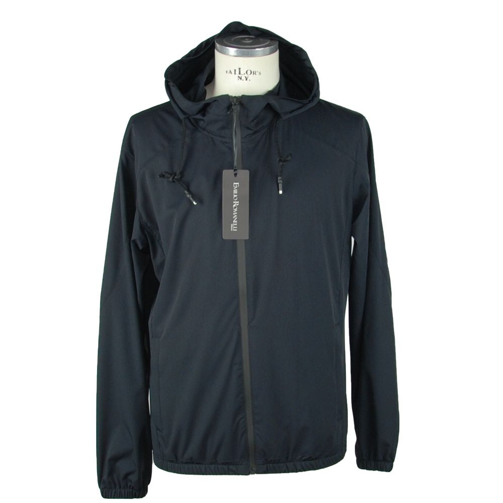 Emilio Romanelli Schwarze Polyester-Herrenjacke