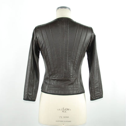 Emilio Romanelli Schwarze Lederjacke für Damen