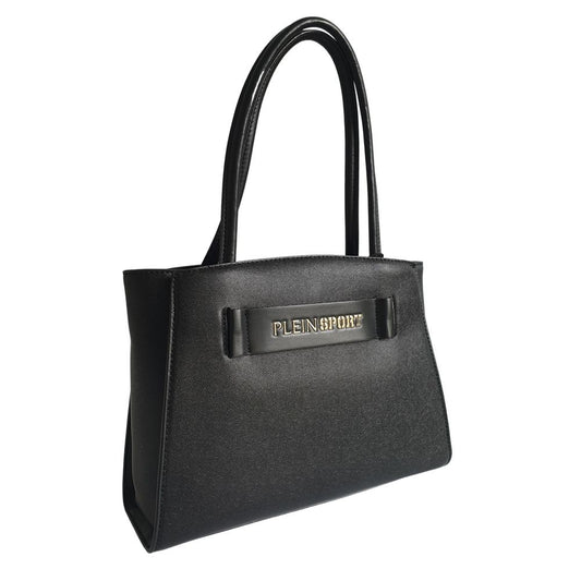 Plein Sport – Elegante schwarze Tragetasche mit drei Fächern