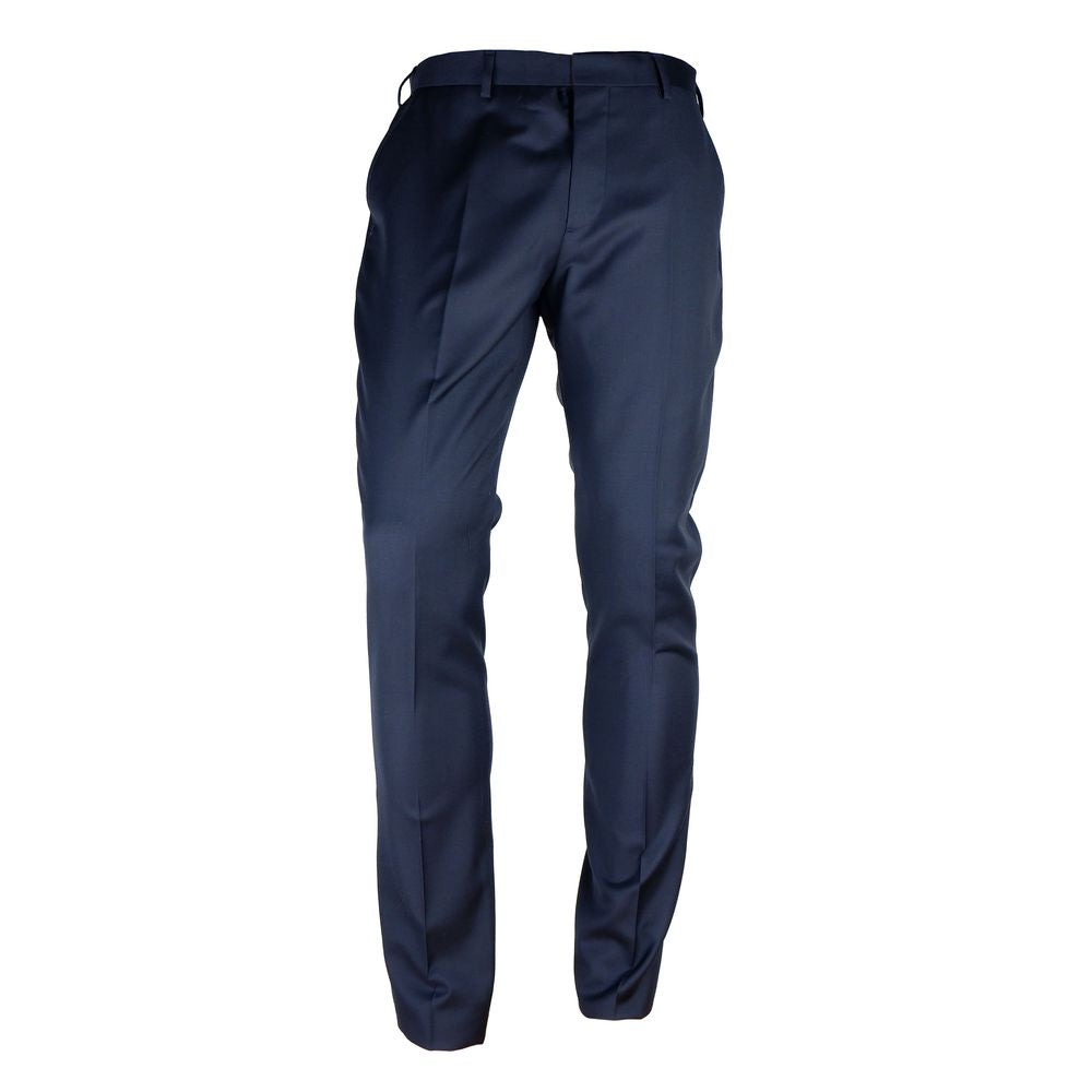 Blaue Wollhose für Herren, Made in Italy