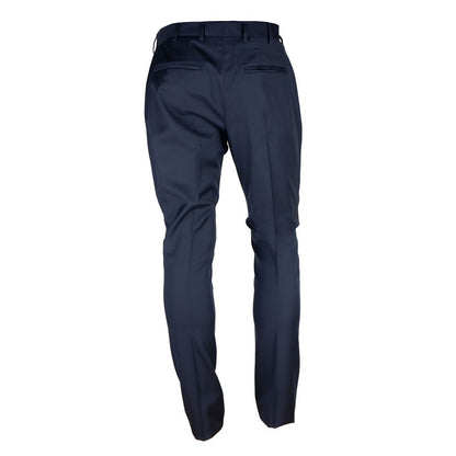Blaue Wollhose für Herren, Made in Italy