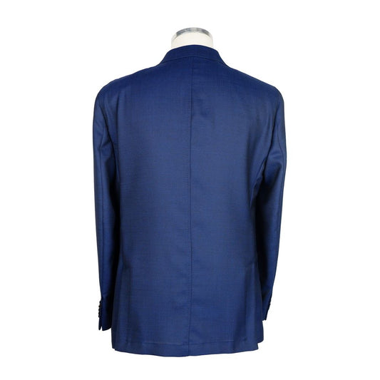 Emilio Romanelli Herrenblazer aus blauer Wolle