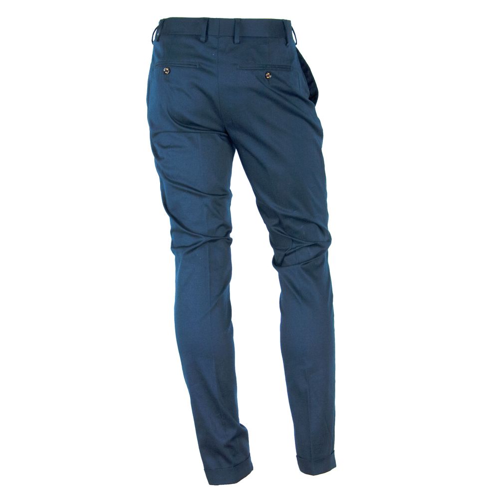 Made in Italy Blaue Baumwollhose für Herren