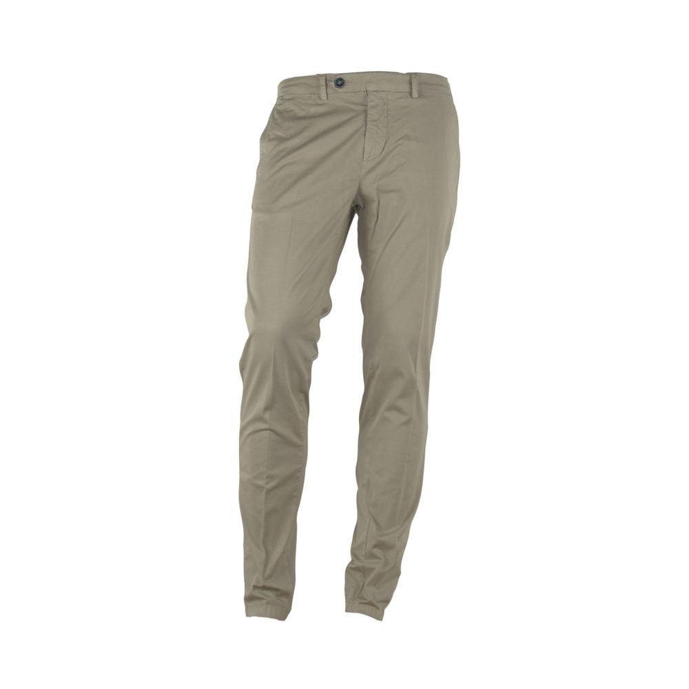 Beige Baumwollhose für Herren, Made in Italy